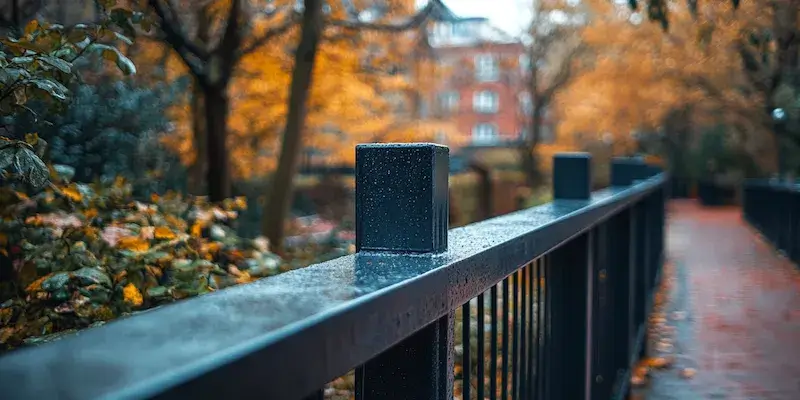 Moderne Metallzäune aus Polen